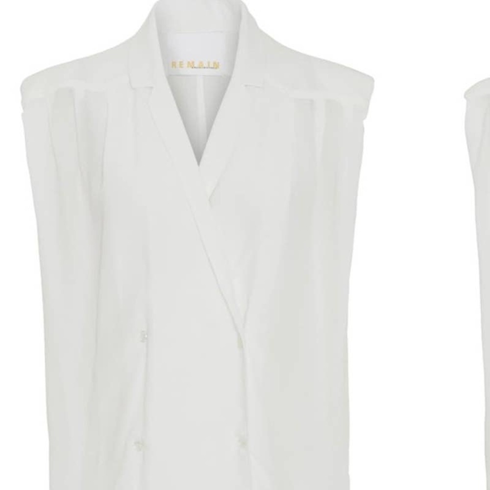 NWT remain birger christensen button shoulder pad top  12